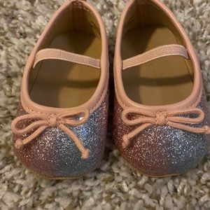 Old navy Sparkly pink ballet flats - 0-3 months